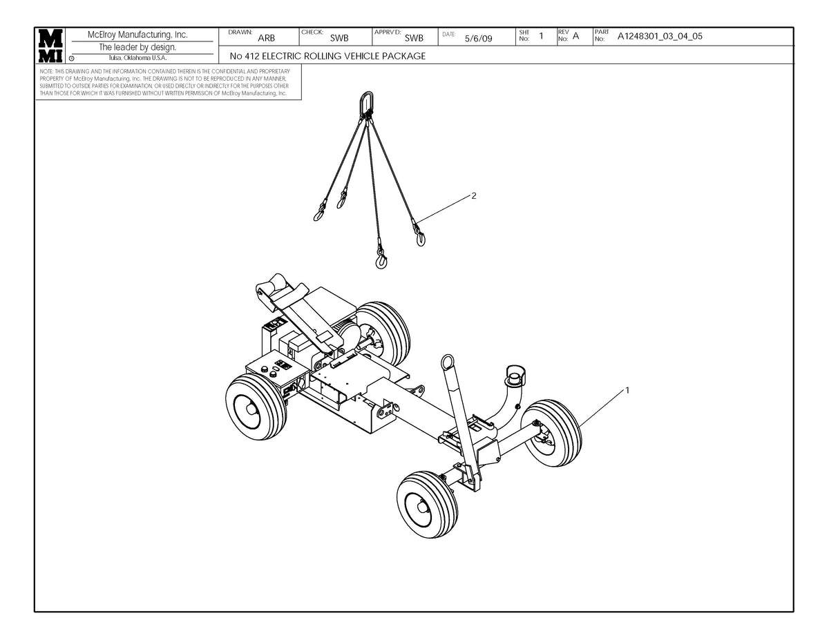 McElroy Part A1248301 - 12 220-240V RLG VEHICLE PKG For Sale