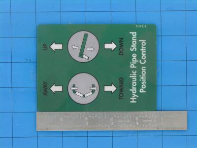 McElroy Part 8163173 - HYD PIPE STAND POS CNTRL LABEL for sale