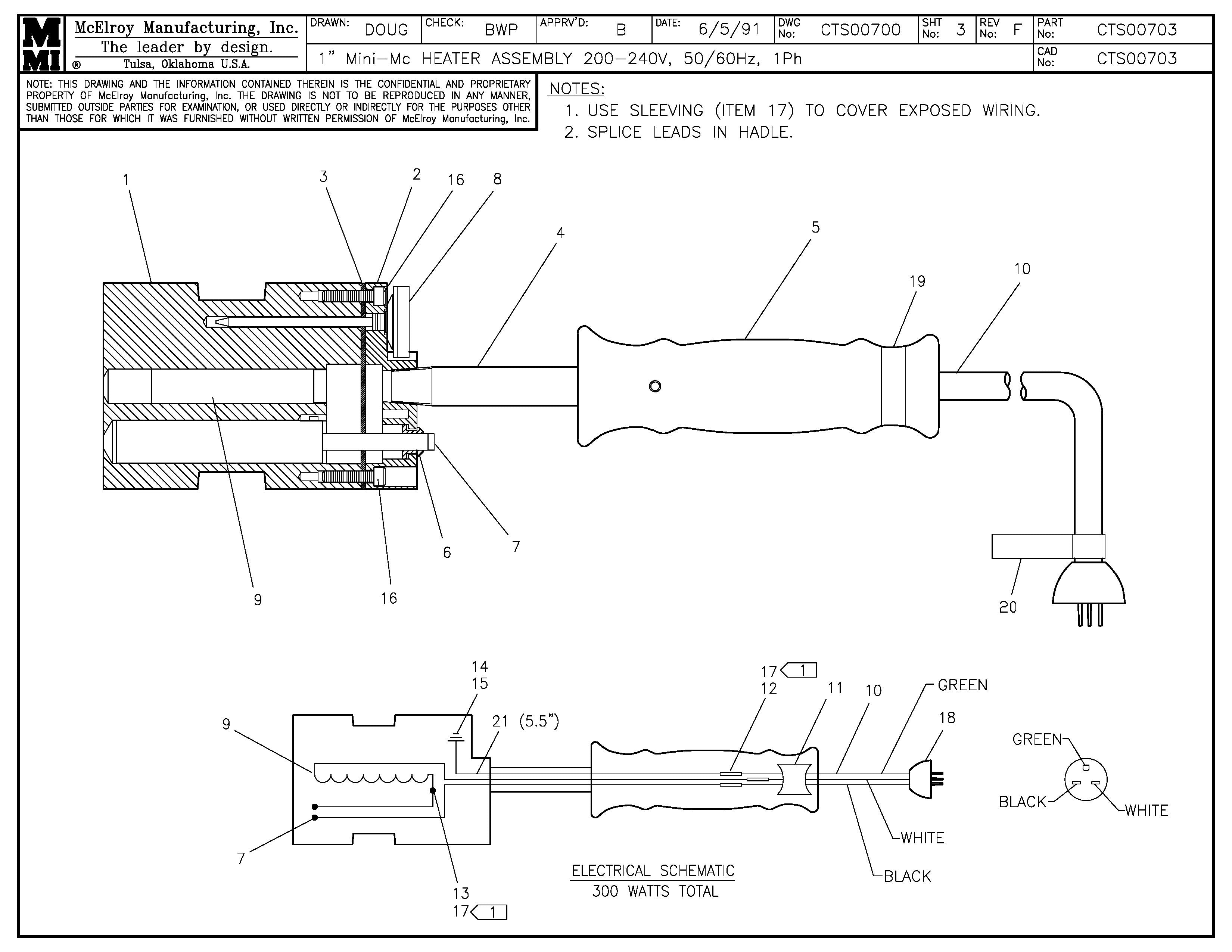 CTS00703 - Mnmc 200-240,50/60,1 Heater Assembly