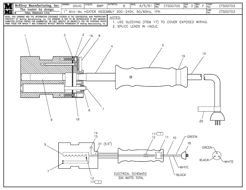 CTS00703 - Mnmc 200-240,50/60,1 Heater Assembly
