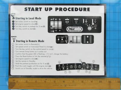 T9015902 - Start Up Procedure Label