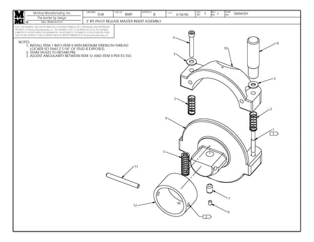 SW04701 - 3IPS Pivot Rlse Master Insert Assembly