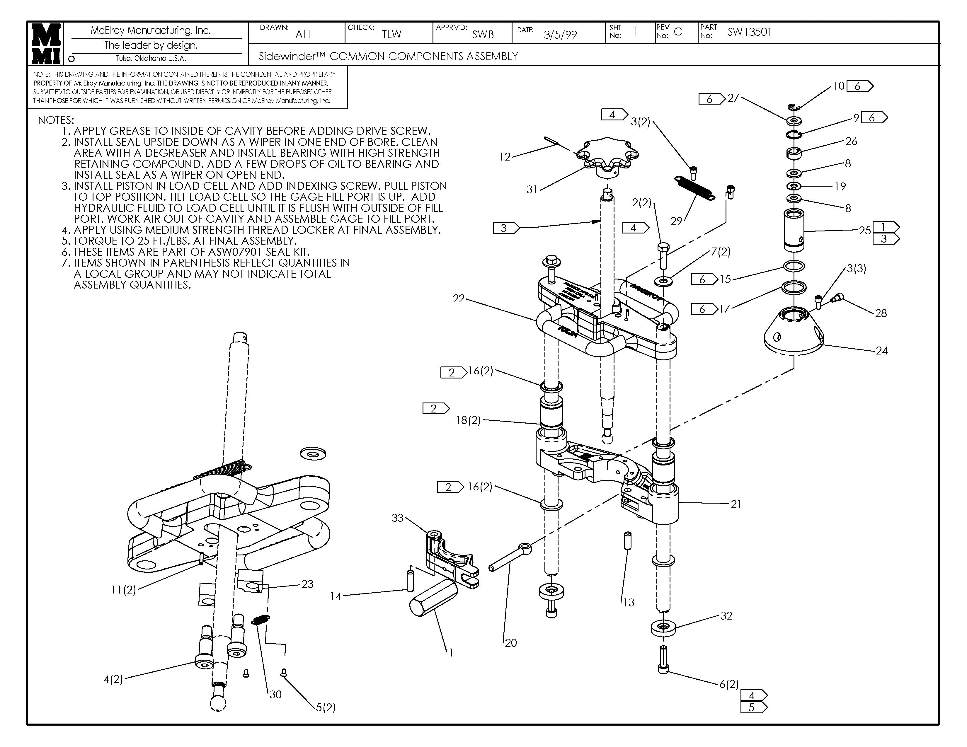 SW13501 - Sw Common Components Assembly