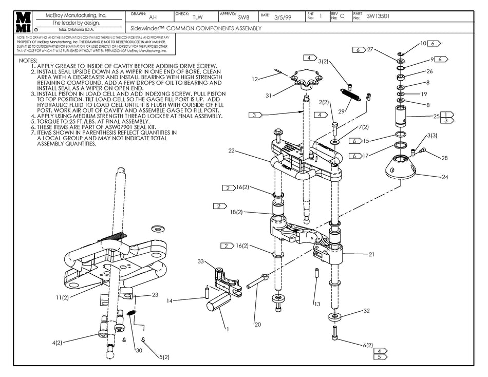 SW13501 - Sw Common Components Assembly