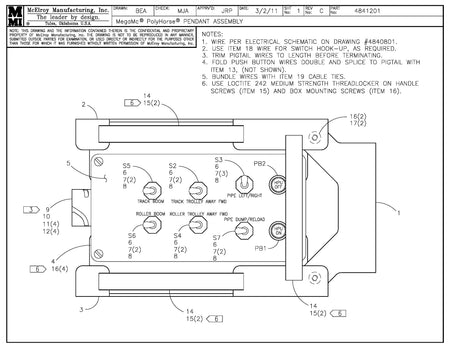 McElroy Part 4841201 - MEGAMC POLYHORSE PENDANT ASSY for sale
