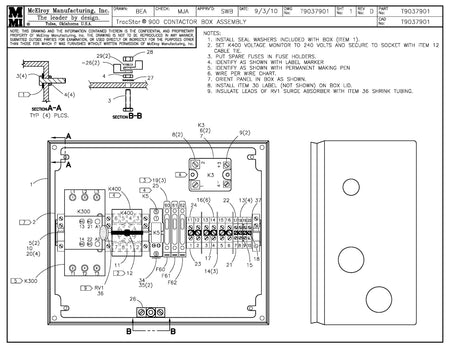 T9037901 - T900 Contactor Box Assembly
