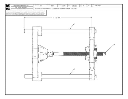 SW13602 - Sw Compact Gde Rod&Dr Scr Assembly