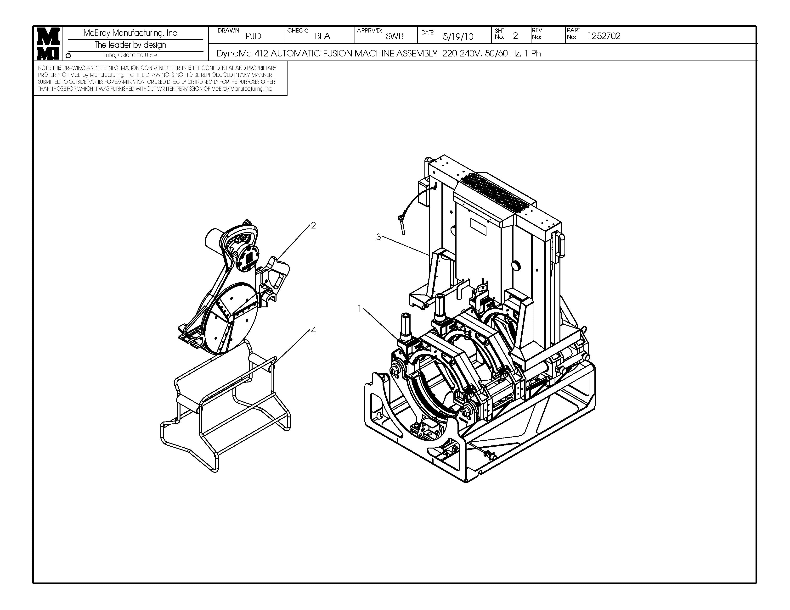 McElroy Part 1252702 - DM412AUTO 220-240,50/60 FM ASY for sale