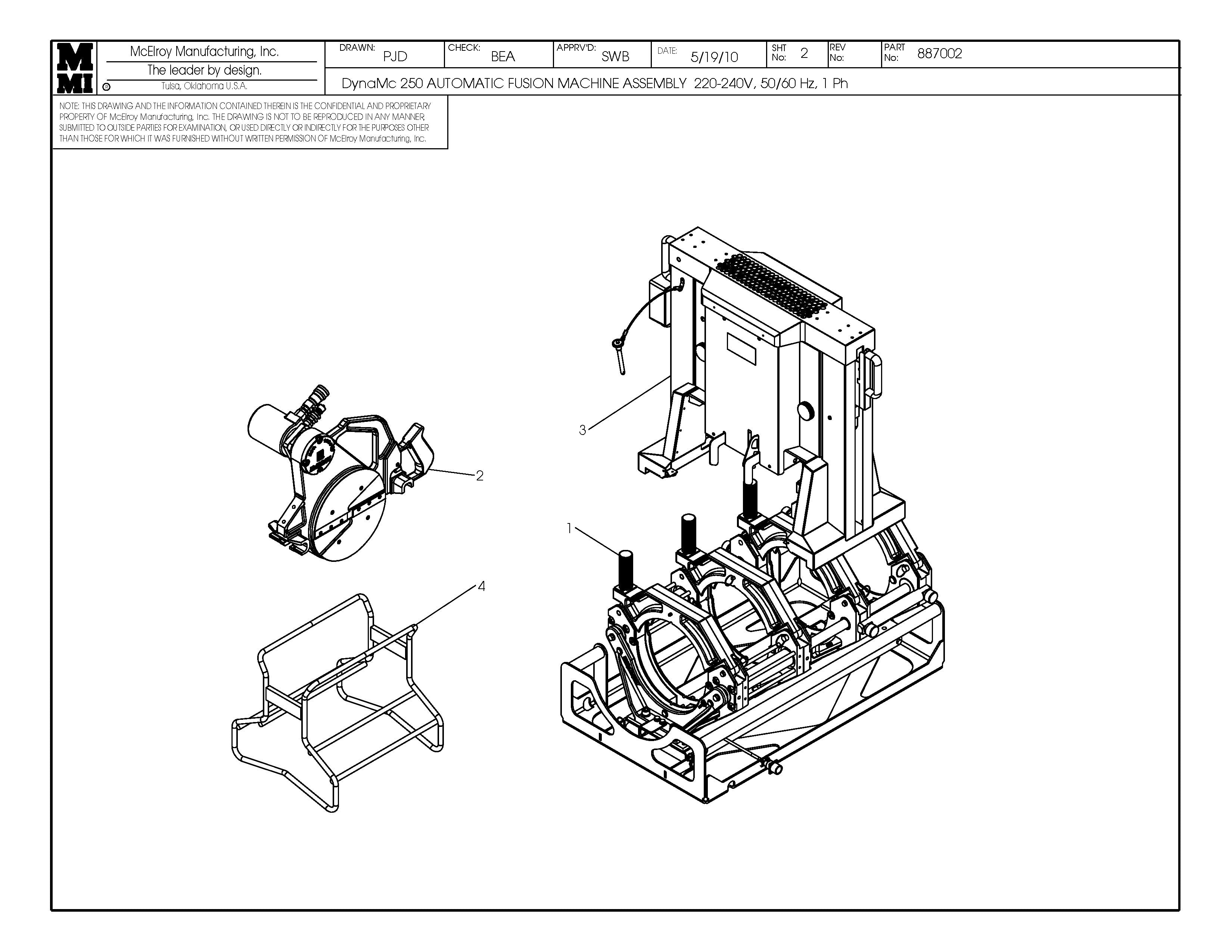 McElroy Part 887002 - DM250AUTO 220-240,50/60 F/MASY for sale