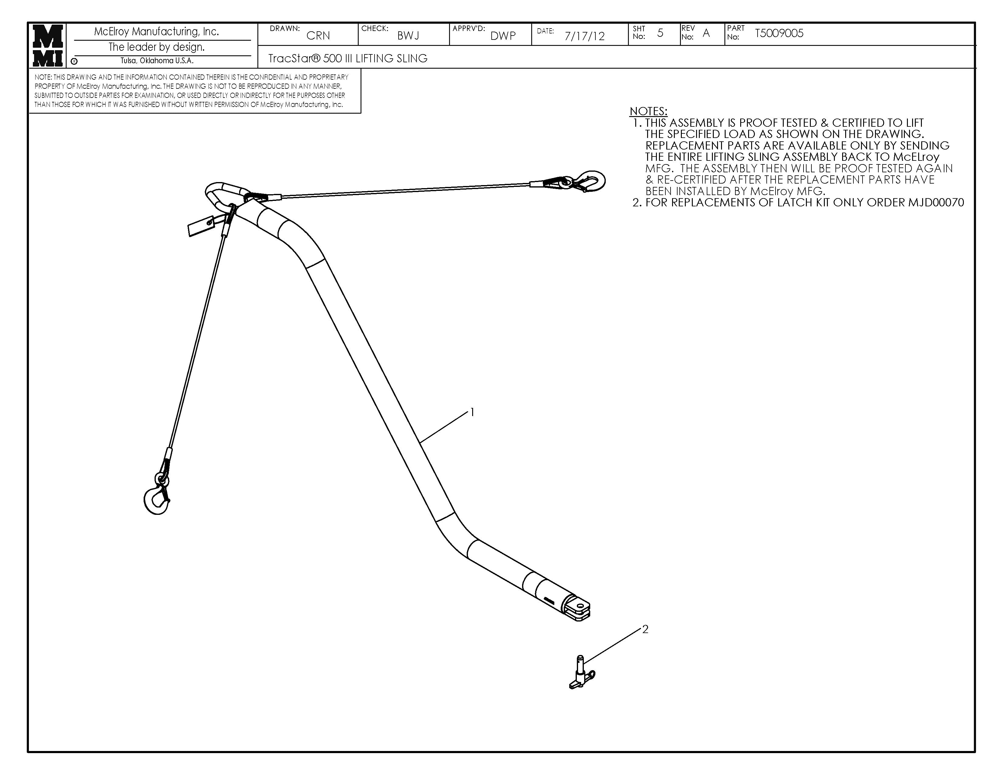 T5009005 - T500 III Lifting Sling