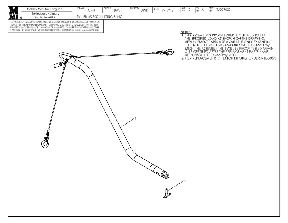 T5009005 - T500 III Lifting Sling
