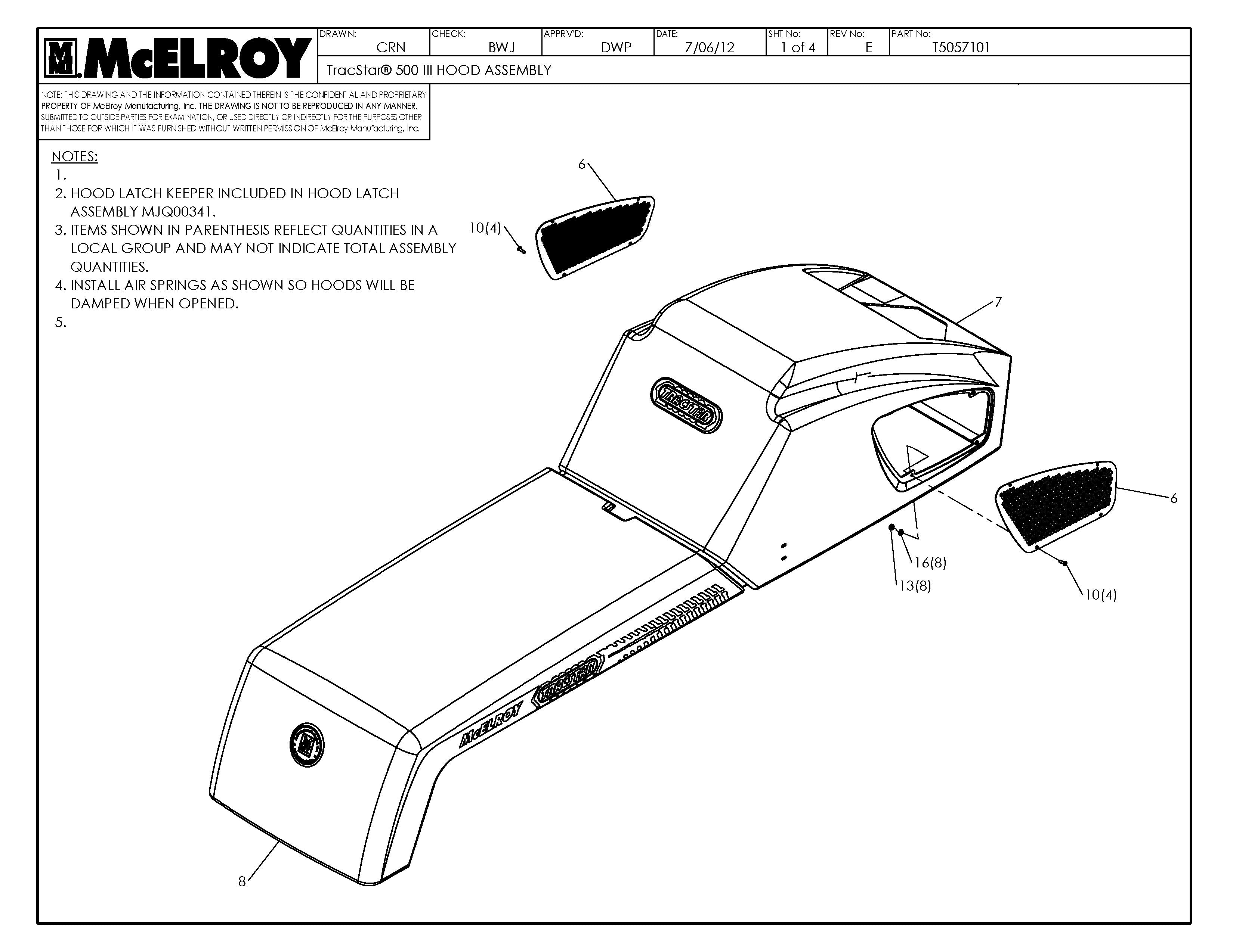 T5057101 - T500 III Hood Assembly