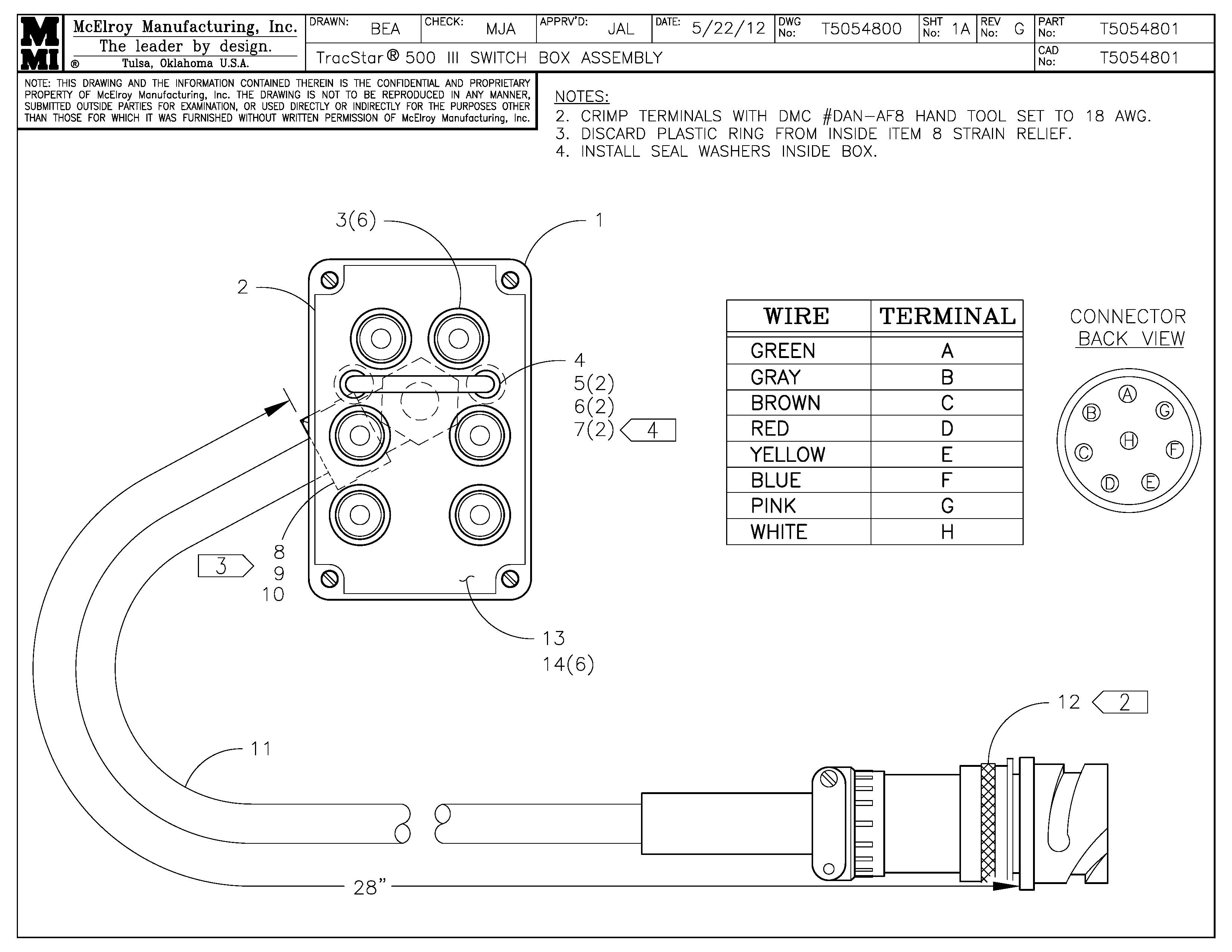 T5054801 - T500 III Switch Box Assembly