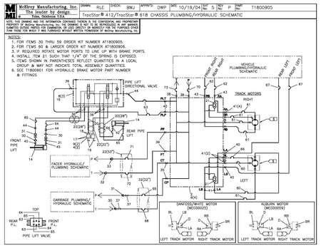 T1800905 - T412/T618 Chassis Hyd/Plb Sch