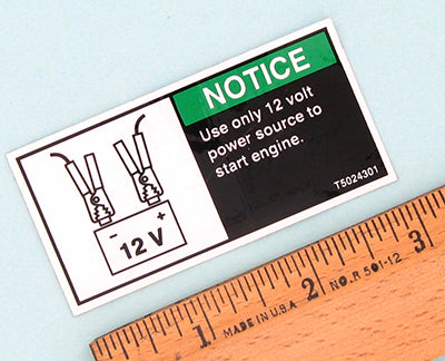 T5024301 - Jump Start Notice Label