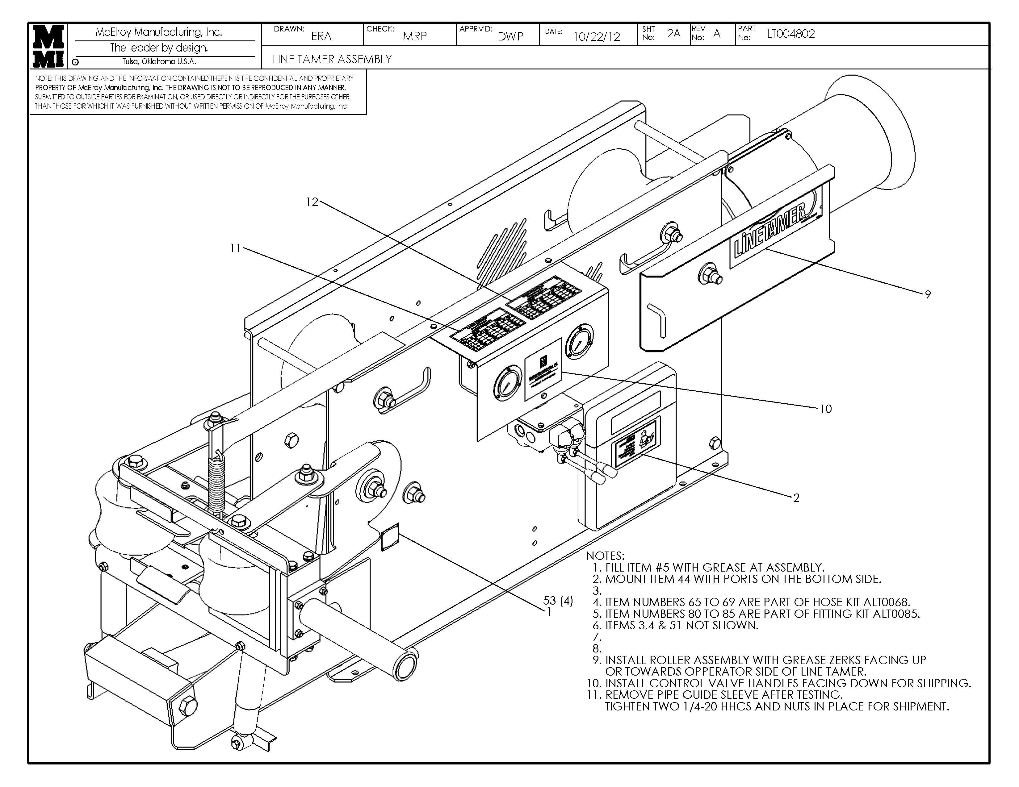 LT004802 - Lt Assembly 3-4" Rrlr W/O Trlr&Hpu