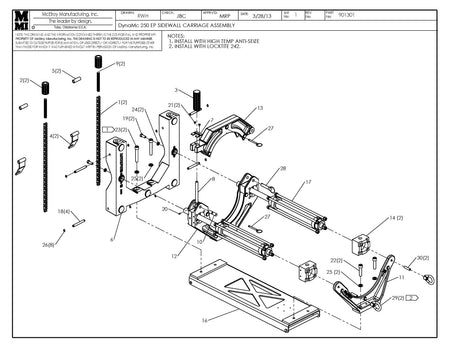 McElroy Part 901301 - DYNAMC 250 EP SIDEWALL CRG ASY for sale