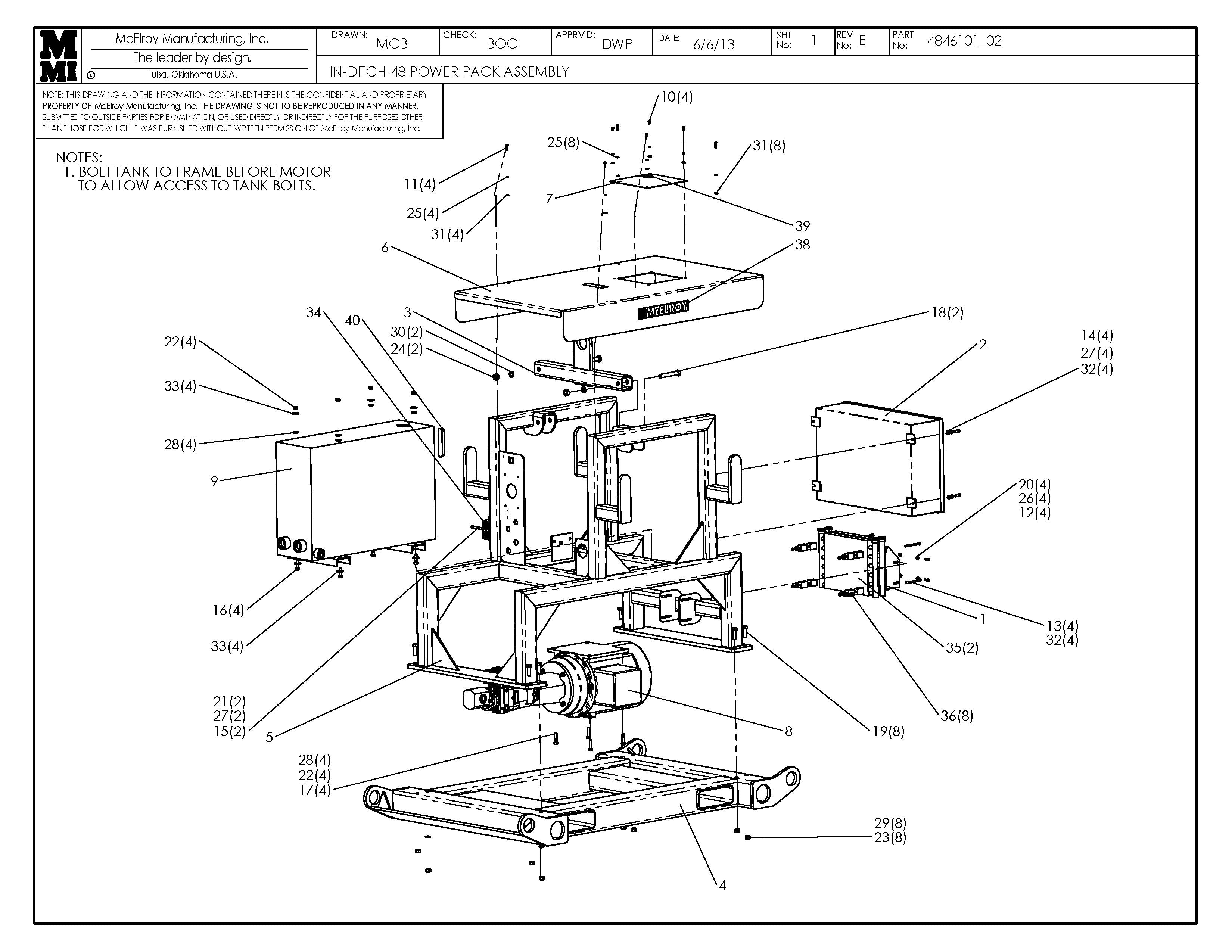 McElroy Part 4846101 - IN-DITCH 48 240 PWR PACK ASSY for sale