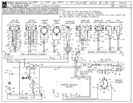 McElroy Part 4800602 - 48 PLUMBING SCHEMATIC for sale