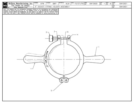 SW10601 - 3IPS Socket Ftg Holder Assembly