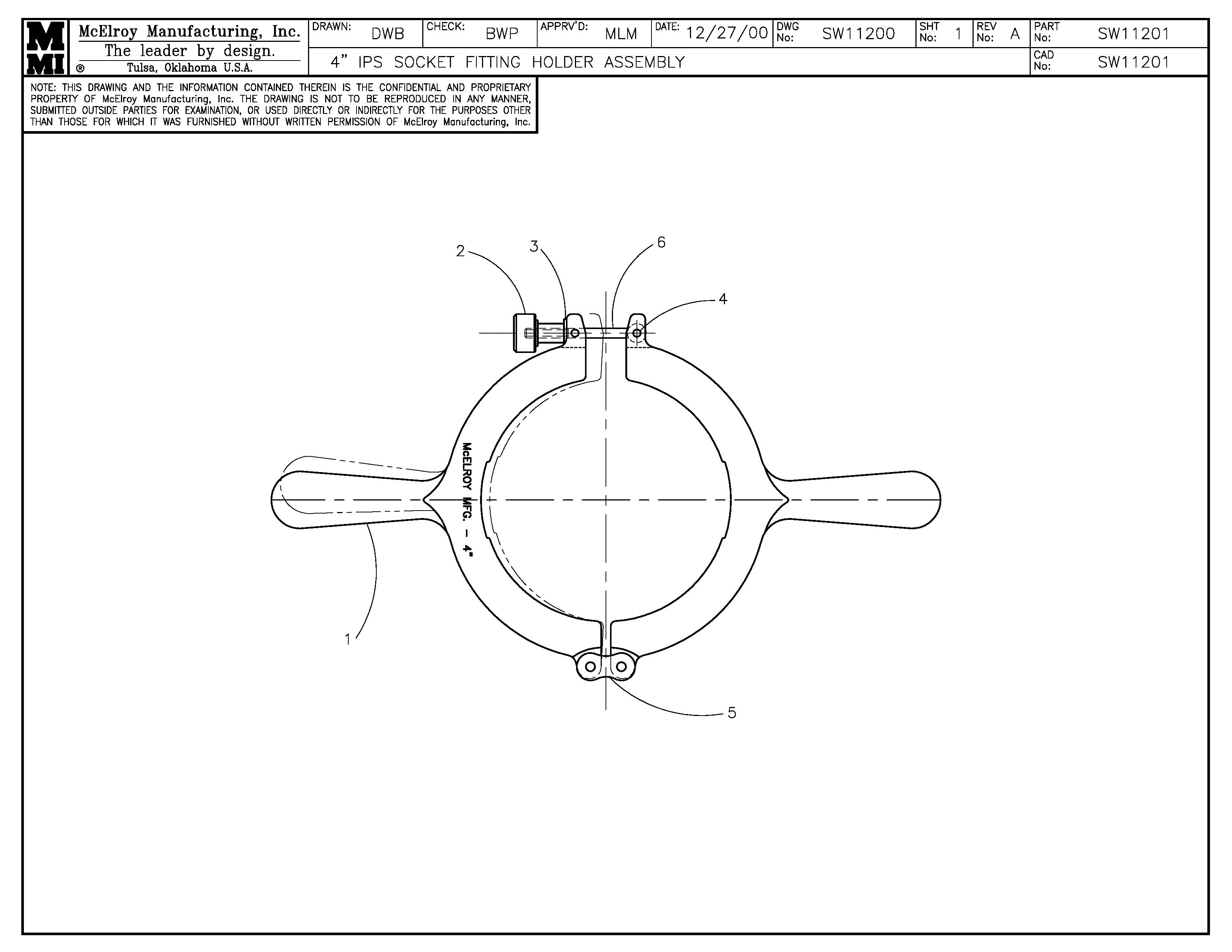 SW11201 - 4IPS Socket Ftg Holder Assembly