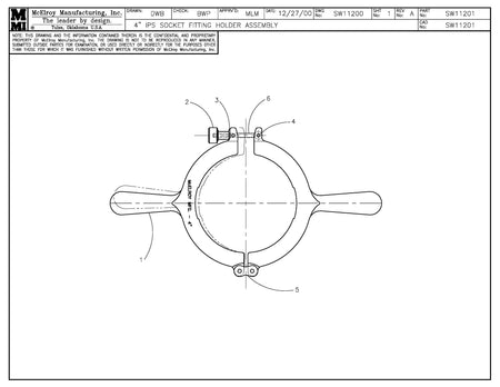 SW11201 - 4IPS Socket Ftg Holder Assembly