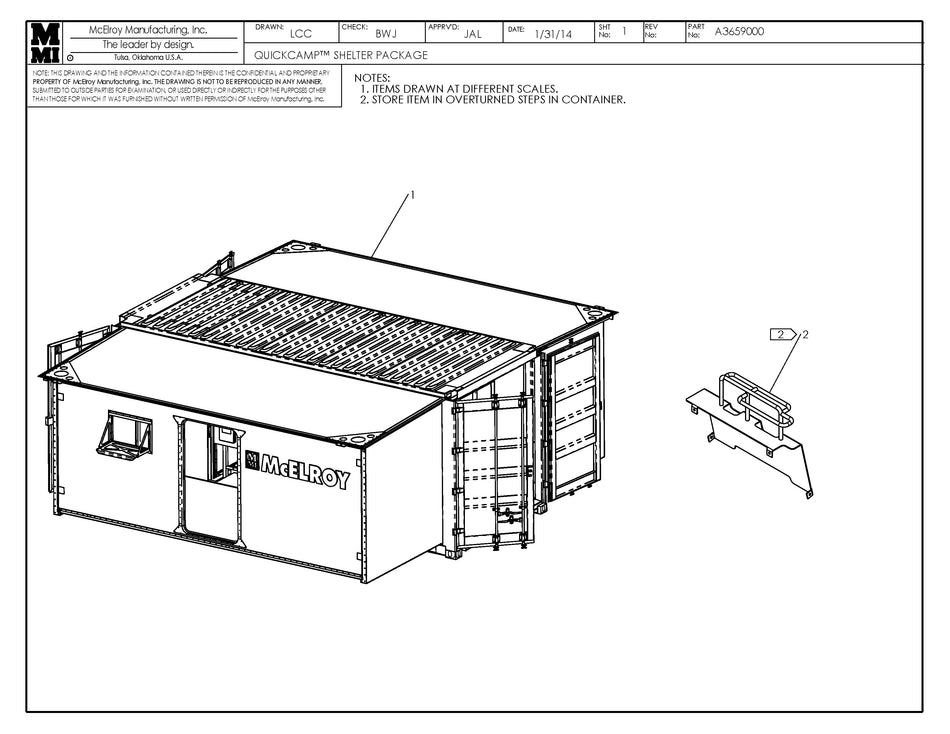 A3659001 - Quickcamp 208/120 Shelter Package