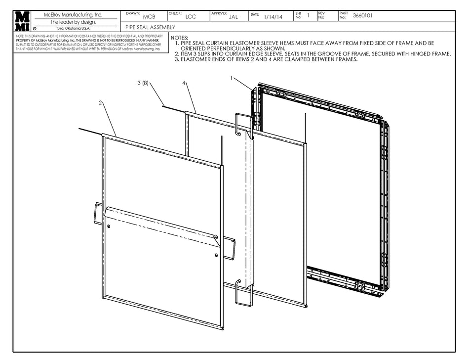 McElroy Part 3660101 - PIPE SEAL ASSY for sale