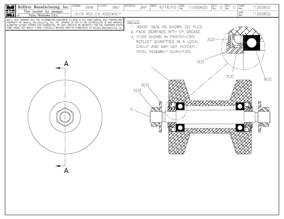 Idler Roller Assembly