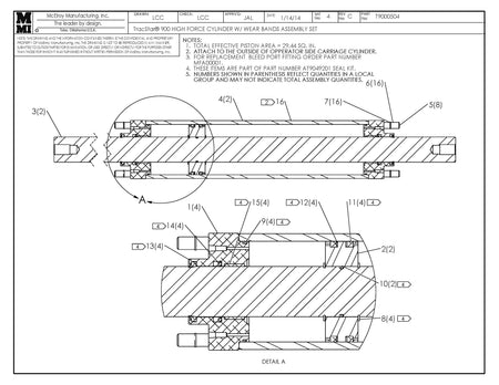T9000504 - T900 Hf Cylinder W/Wear Band Assembly St