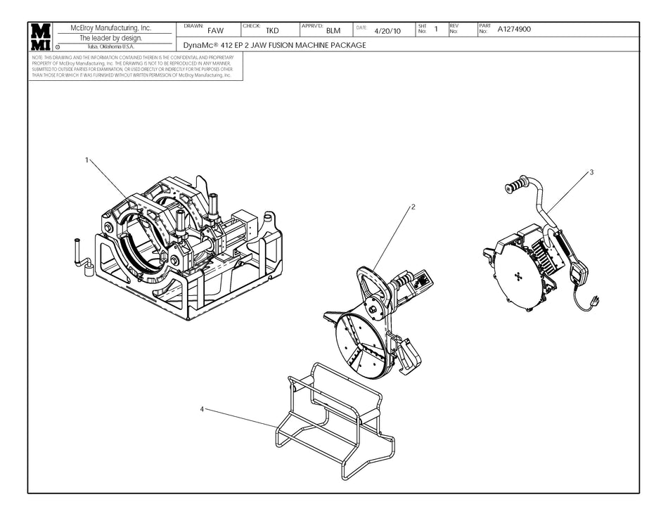 A1274904 - Ppr Dm412Ep2J120&240Fusion Machine Package