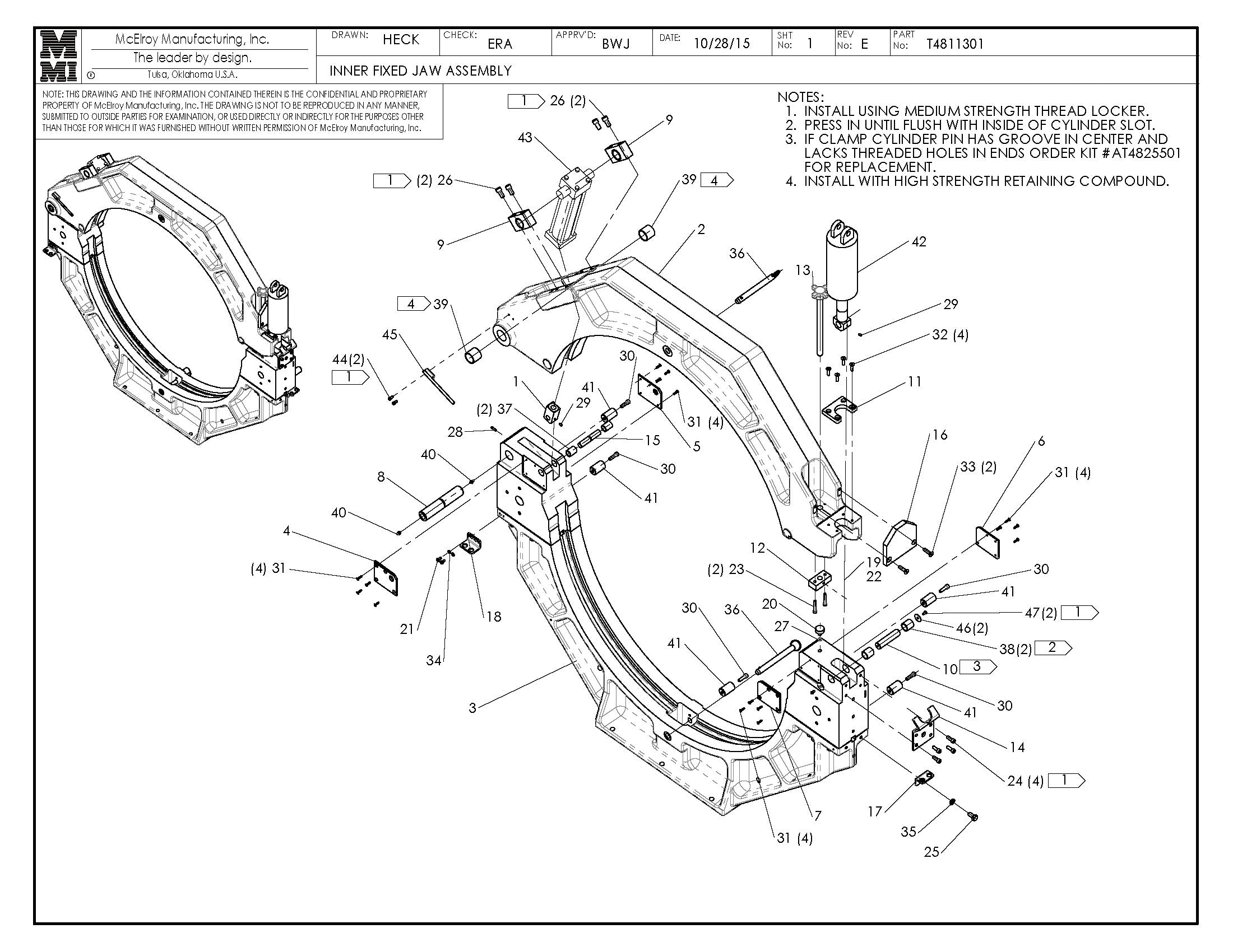 T4811301 - Inner Fixed Jaw Assembly