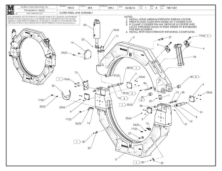 T4811401 - Outer Fixed Jaw Assembly