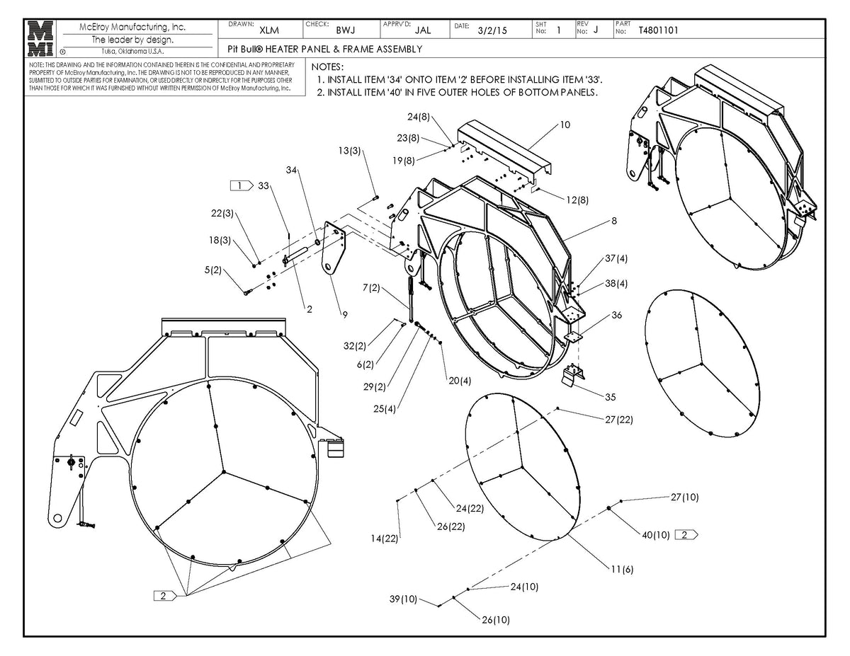 T4801101 - T1200 Heater Panel&Frame Assembly