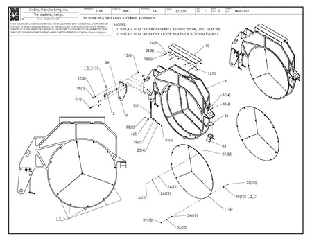 T4801101 - T1200 Heater Panel&Frame Assembly