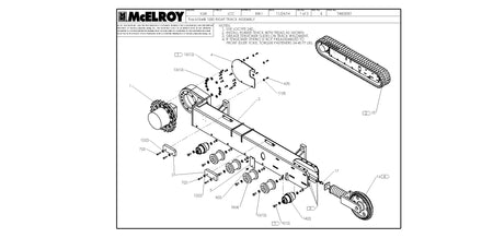 McElroy Part T4803001 - T1200 RIGHT TRACK ASSY for sale