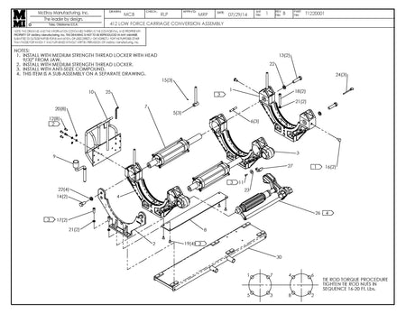 T1220001 - 412 Lf Carriage Conversion Assembly