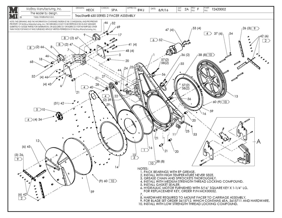 T2420002 - T630 S2 Facer Assembly