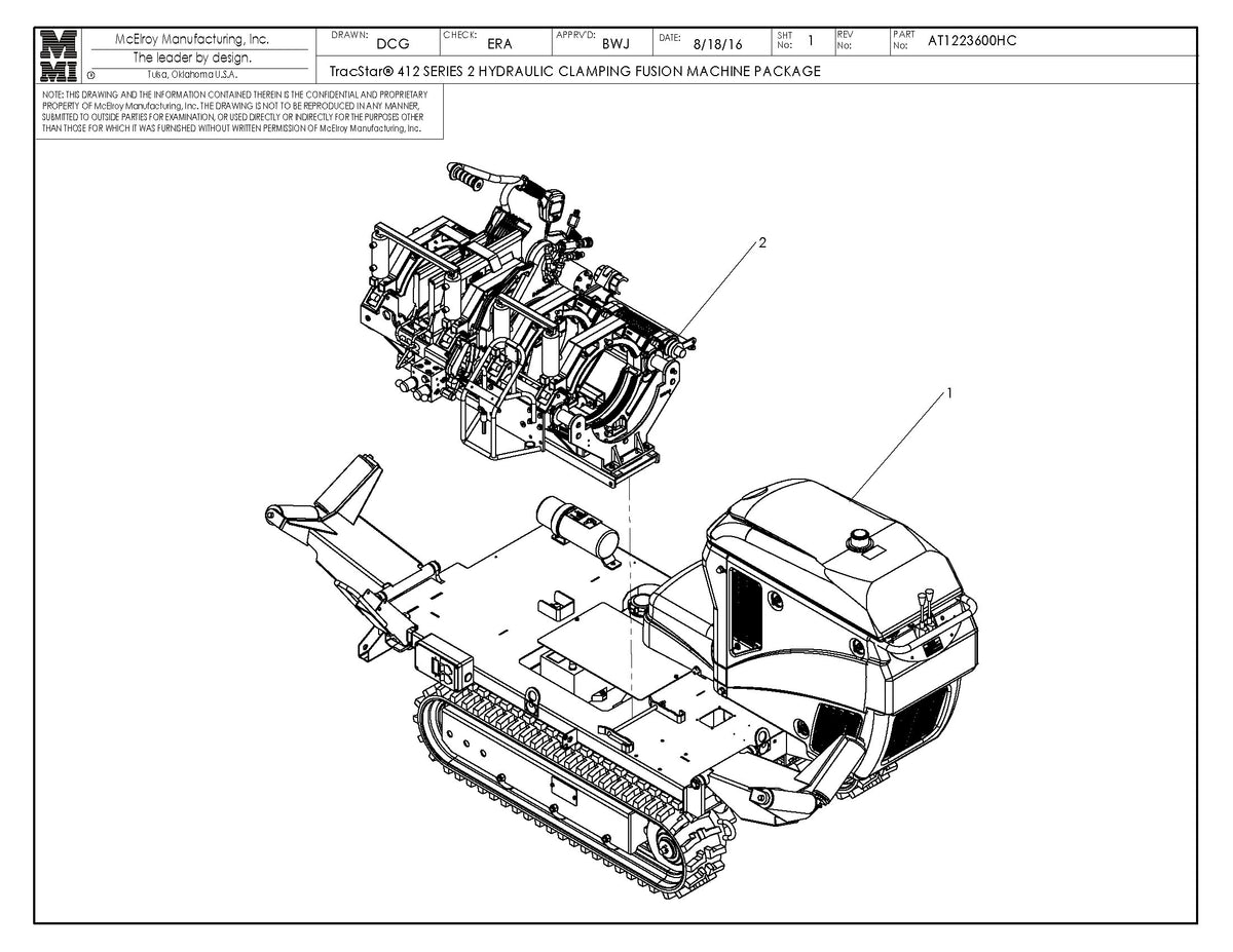 AT1223602HC - T412 S2 Hydraulic Clamping Hf Fusion Machine Package