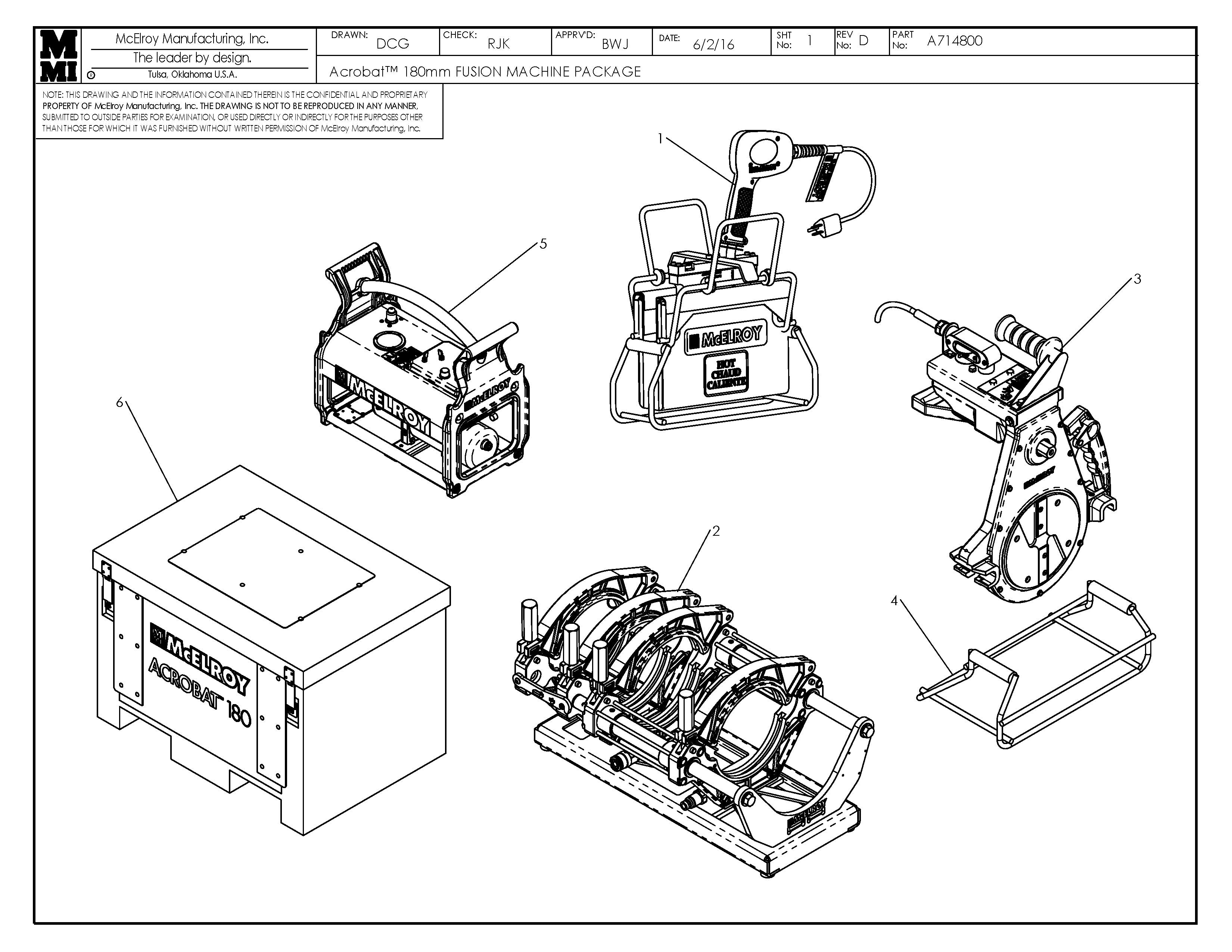 Acrobat 180mm 240V Fusion Machine Package