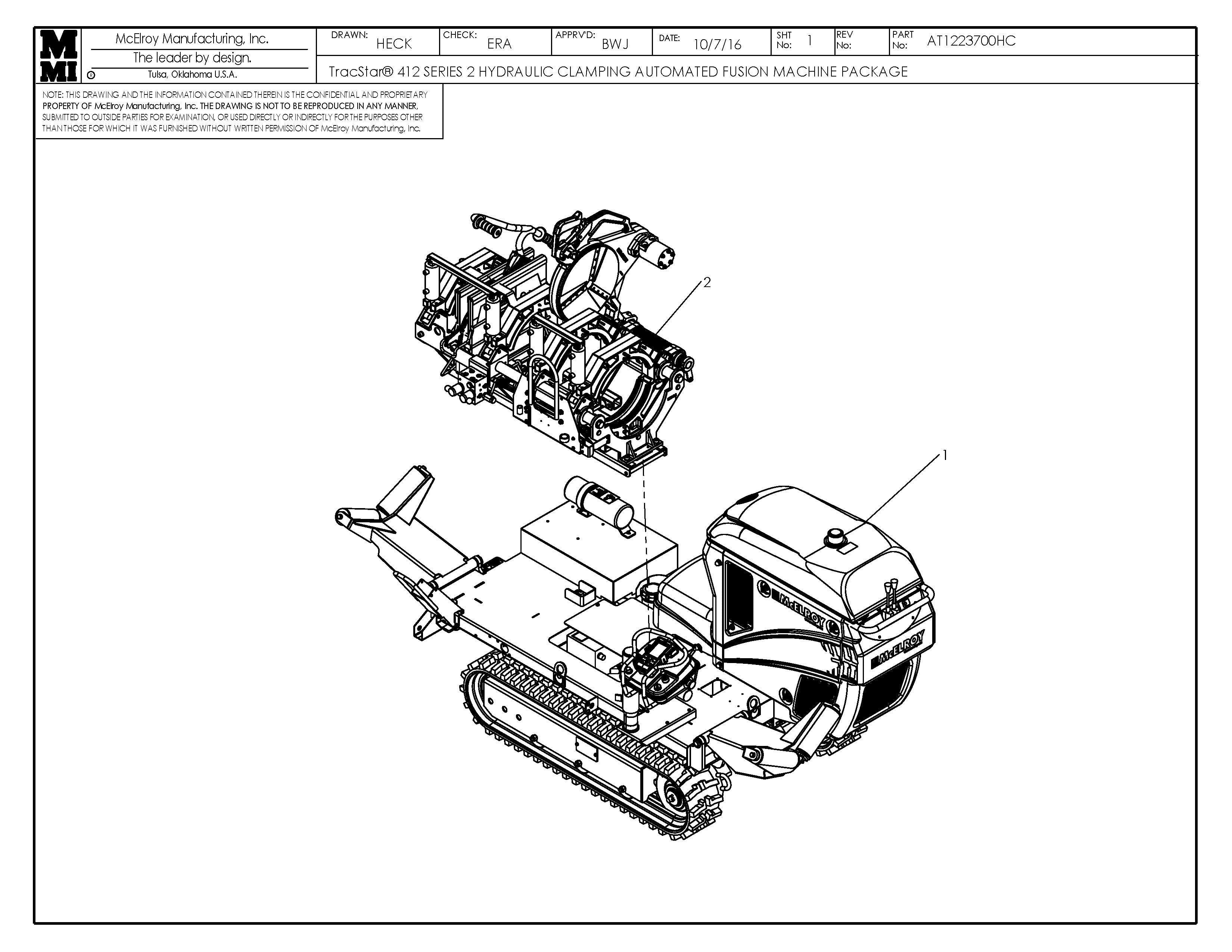 McElroy Part AT1223701HC - T412 S2 HC AUTO MF F/M PKG For Sale