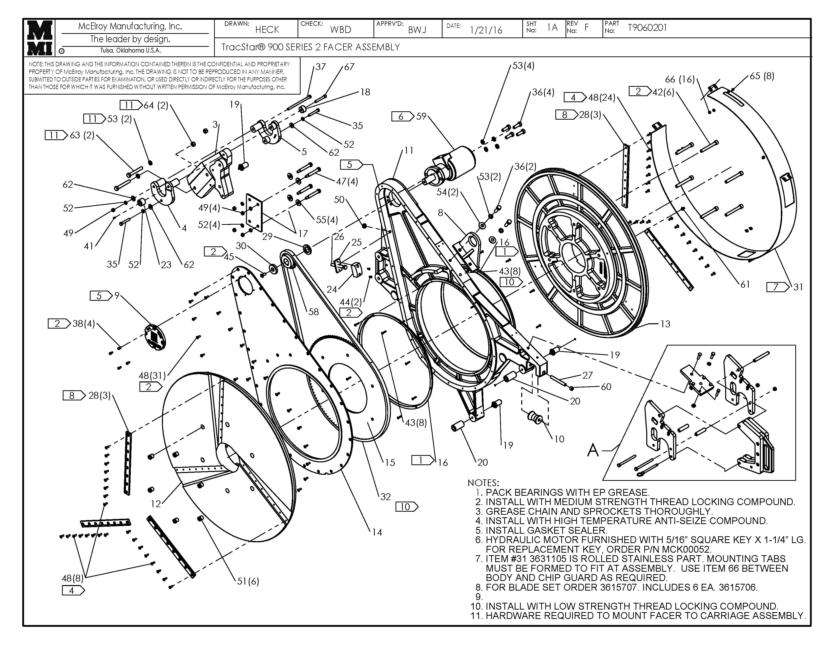 T9060201 - T900 S2 Facer Assembly