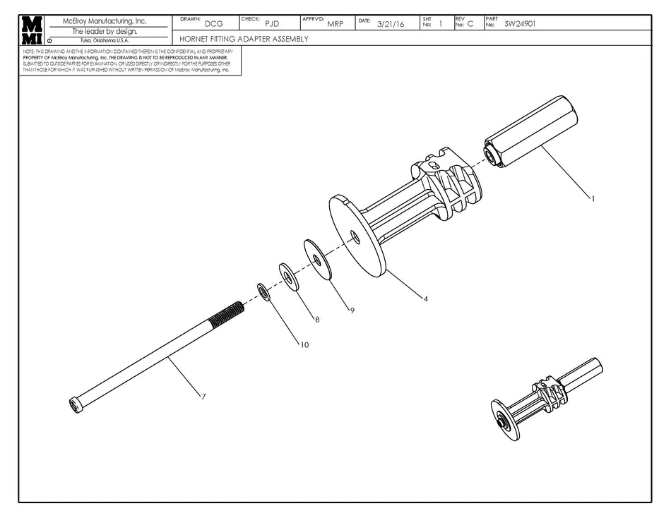 SW24901 - Hornet Fitting Adapter Assembly