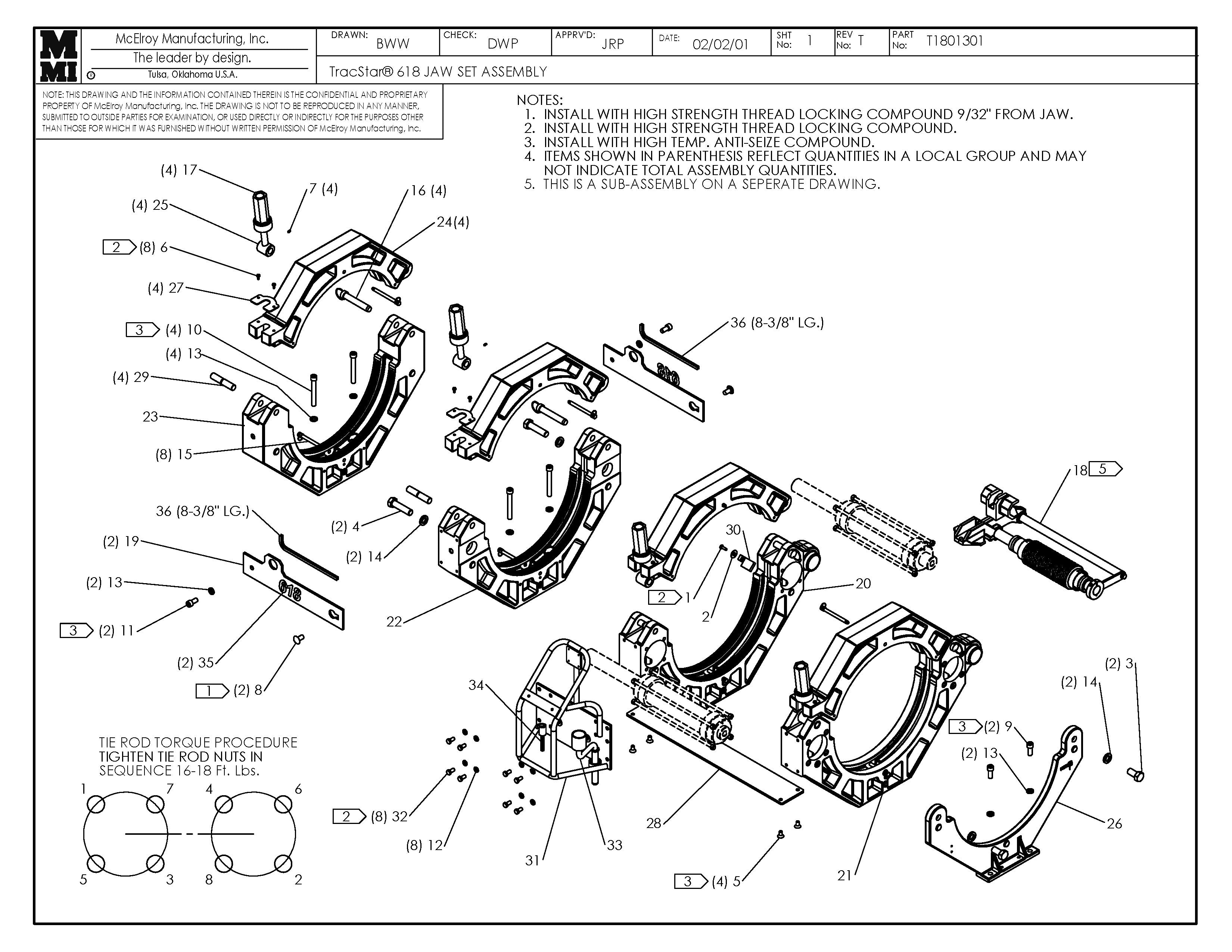 T1801301 - T618 Jaw Set Assembly