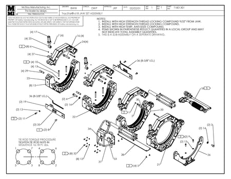 T1801301 - T618 Jaw Set Assembly