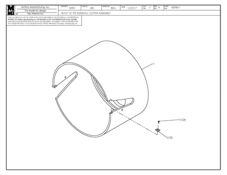 McElroy Part 1839811 - 18TLP 16 IPS SDWL CUTTER ASSY for sale