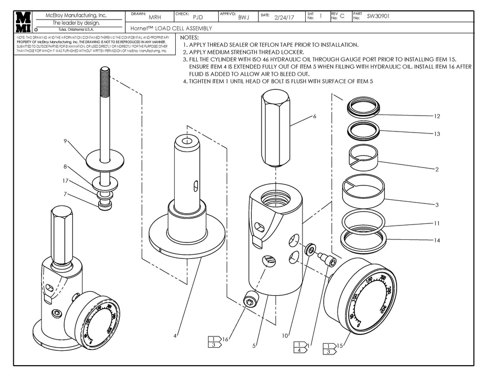 SW30901 - Hornet Load Cell Assembly
