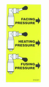 McElroy Part 816301 - FCG,HTG,FUS PRESSURE SEL LABEL for sale