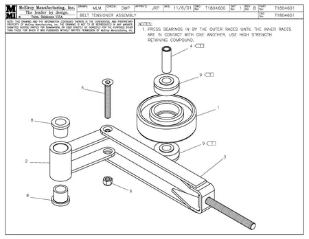 T1804601 - Belt Tensioner Assembly