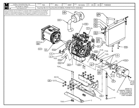 T1800302 - T412/T618 Diesel Pwr Pack Assembly